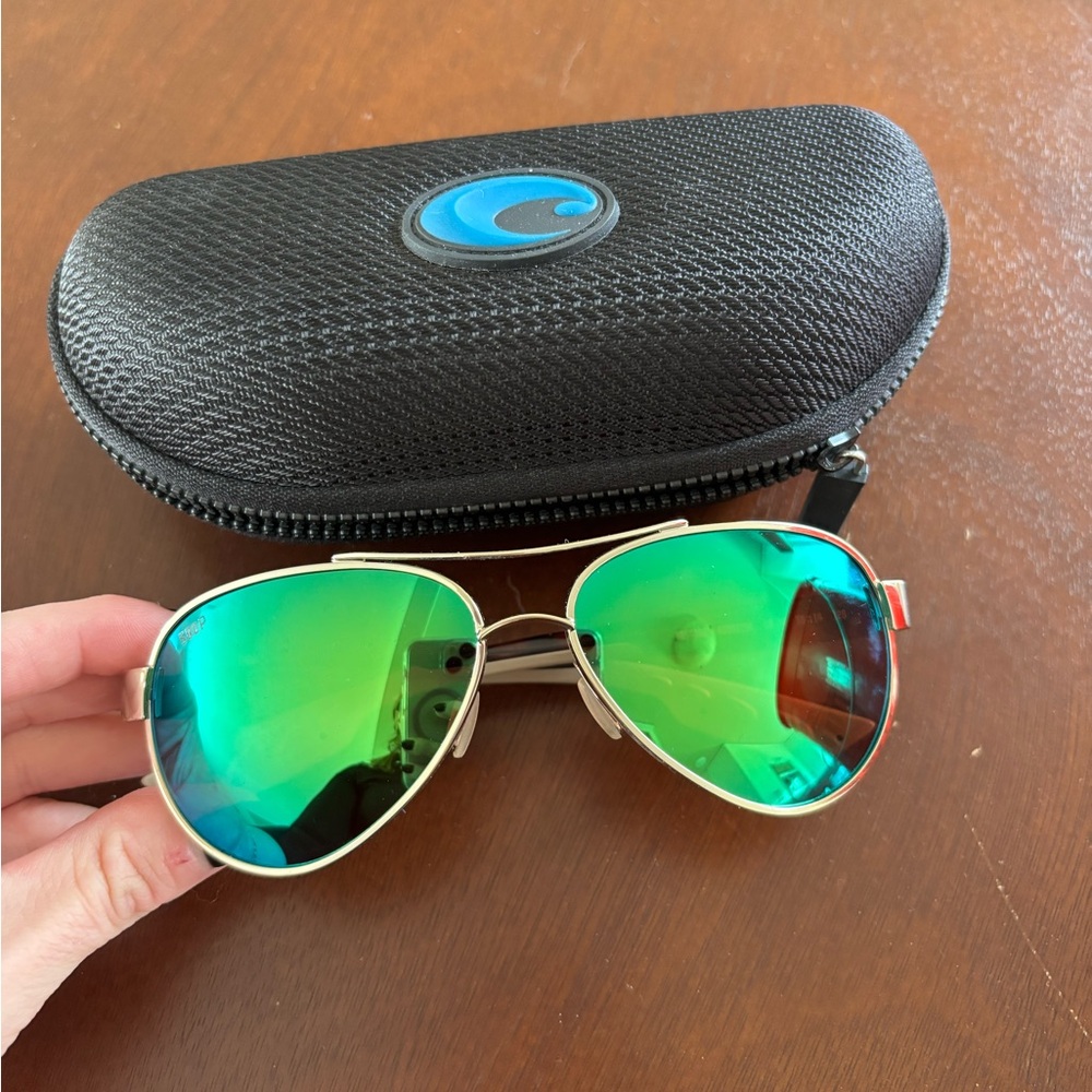 Costa Green Aviator Sunglasses